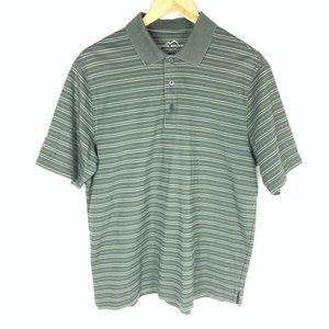 3/$25 Eddie Bauer Mens Polo Golf Shirt Green Large